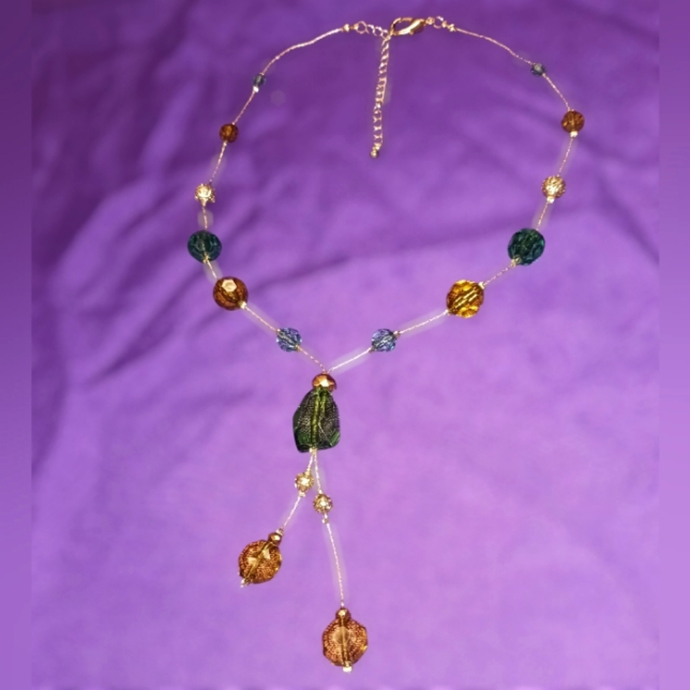 Gold and Green  Necklace